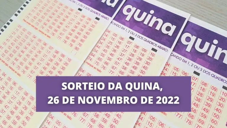 Resultado da Quina de sábado, concurso 6009 de hoje (26/11/22)