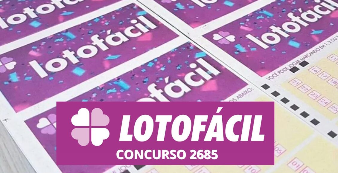 Imagem mostra matéria sobre resultado da Lotofácil 2685