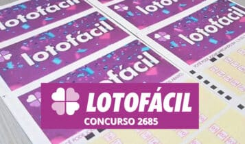 Imagem mostra matéria sobre resultado da Lotofácil 2685