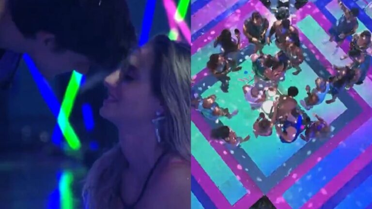 1ª Festa do BBB 23 tem beijos e até edredom