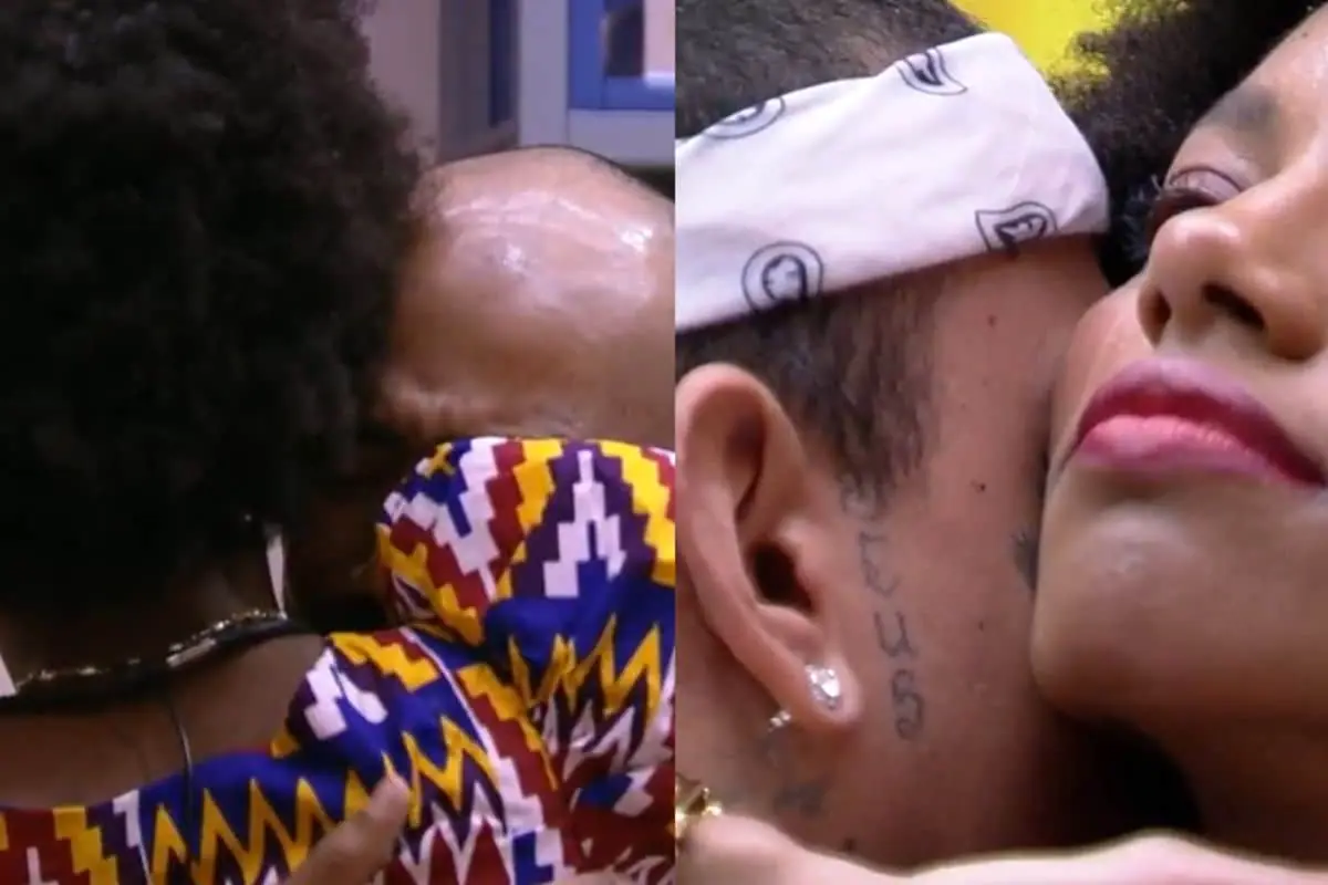 Ricardo e Guimê abrançando Tina
