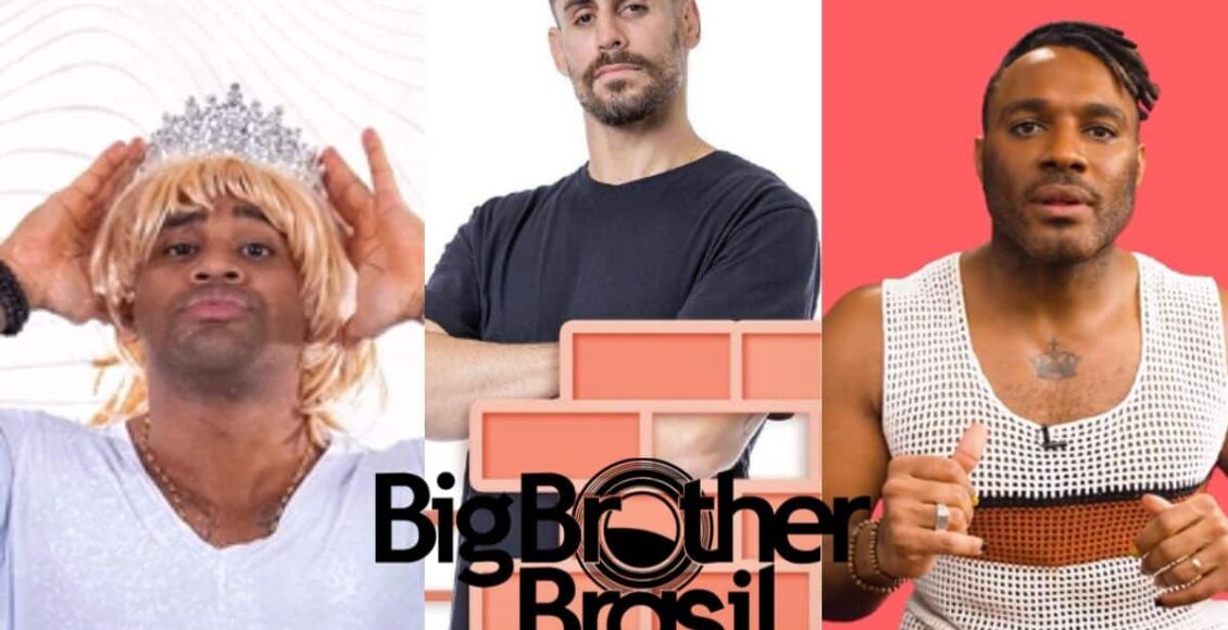 Enquete paredão bbb 23 é disputada por cezar, sapato e nicácio, que estão na imagem