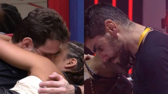 Festa do líder do BBB 23 tem beijo triplo e novo casal: Sarah e Alface