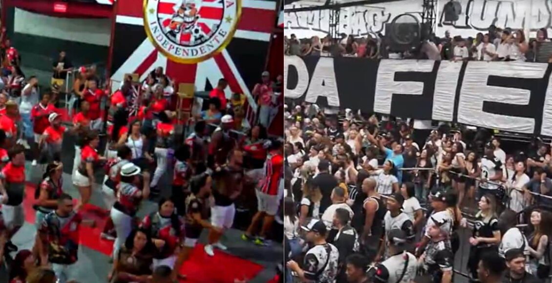 ordem dos desfiles tem tricolor (na imagem da esquerda) e gaviões (na direita)