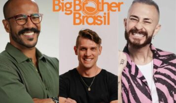 Porcentagem da tarde do bbb 23 de ricardo, cristian e fred (na imagem)