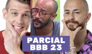 na imagem os brothers que aparecem na parcial desta semana com porcentagem de enquete