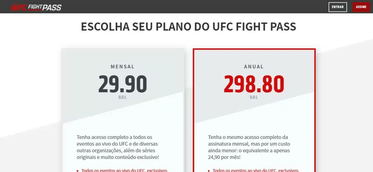 UFC hoje