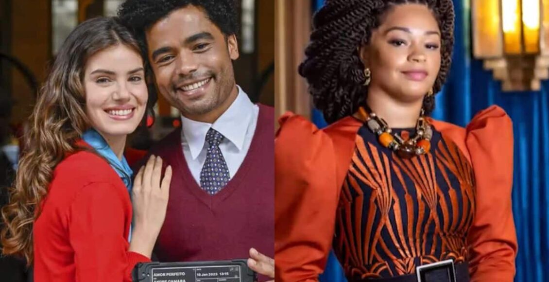 na imagem atores do elenco de amor perfeito