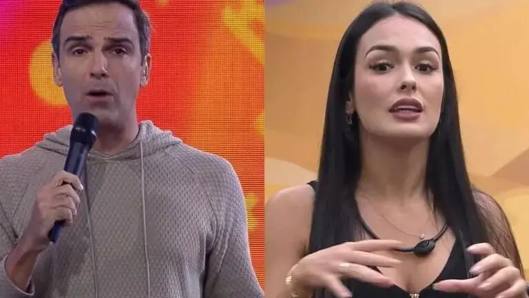Discurso de Tadeu Schmidt na eliminação de Larissa no BBB 23