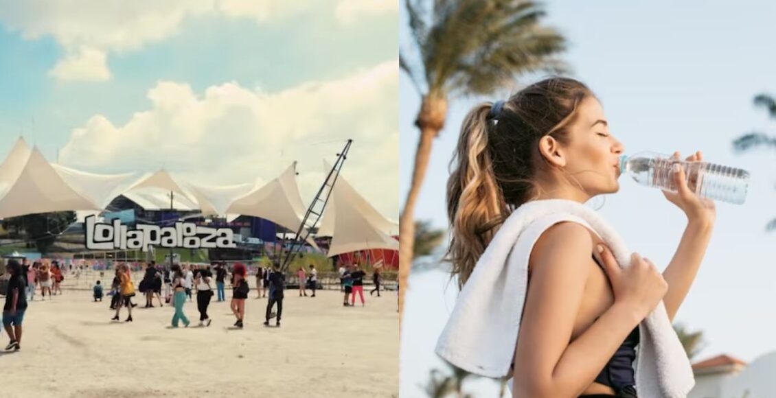 Pode levar água no lollapalooza