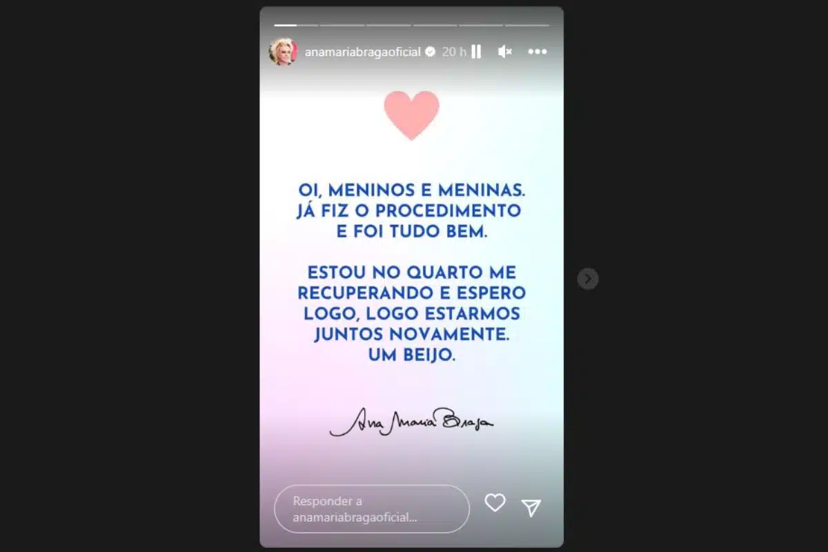 story de ana maria no Instagram