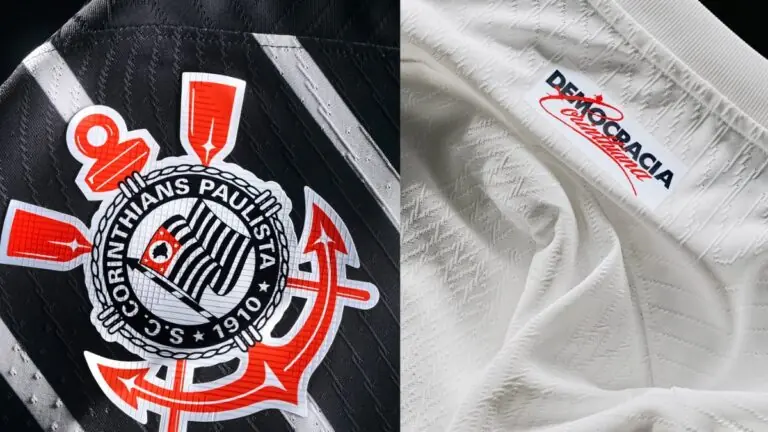 Democracia Corinthiana estampa nova camisa do Corinthians 2023