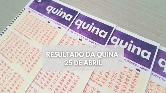 Resultado da Quina concurso 6133 de hoje, terça (25/04/2023)