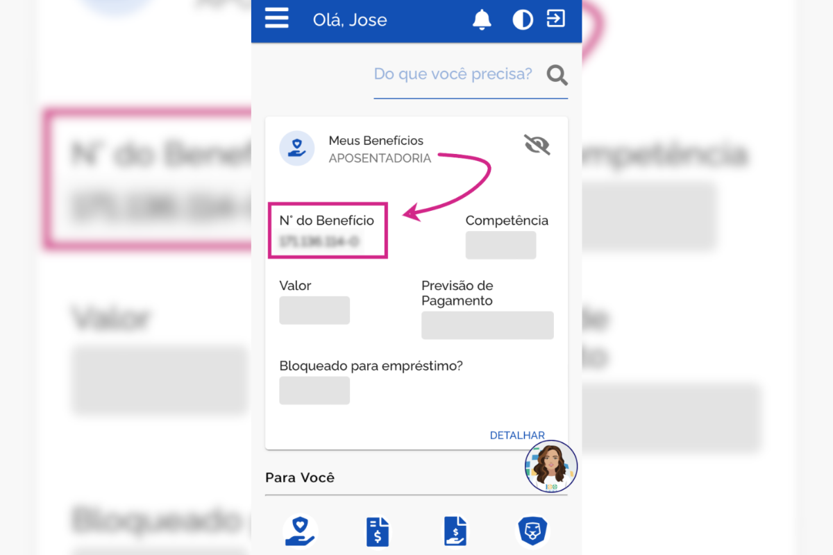 número do benefício 