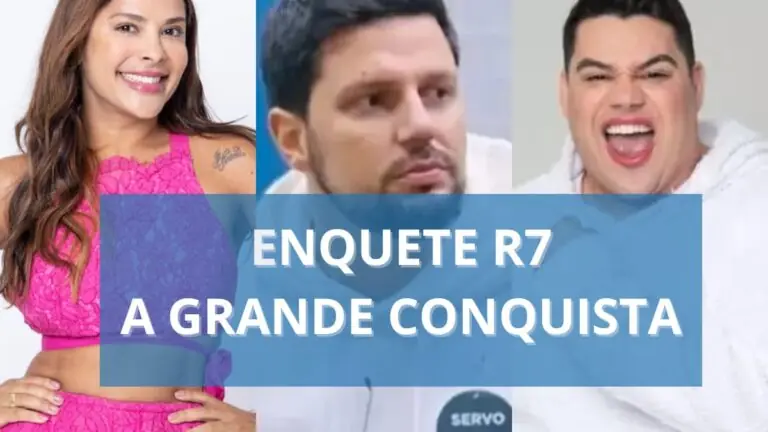 Enquete R7 atualizada: quem sai de A Grande Conquista hoje (07/06)