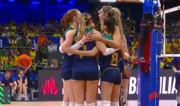 Qual é a situação do Brasil na Liga das Nações de vôlei feminino 2023