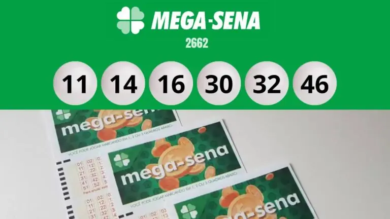 Resultado da Mega-Sena 2662 em tempo real no sábado