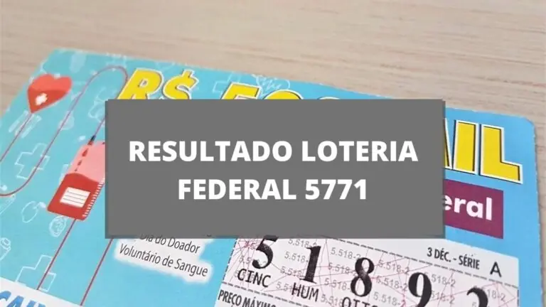 Resultado da Loteria Federal 5771 de quarta-feira (07/06/2023)