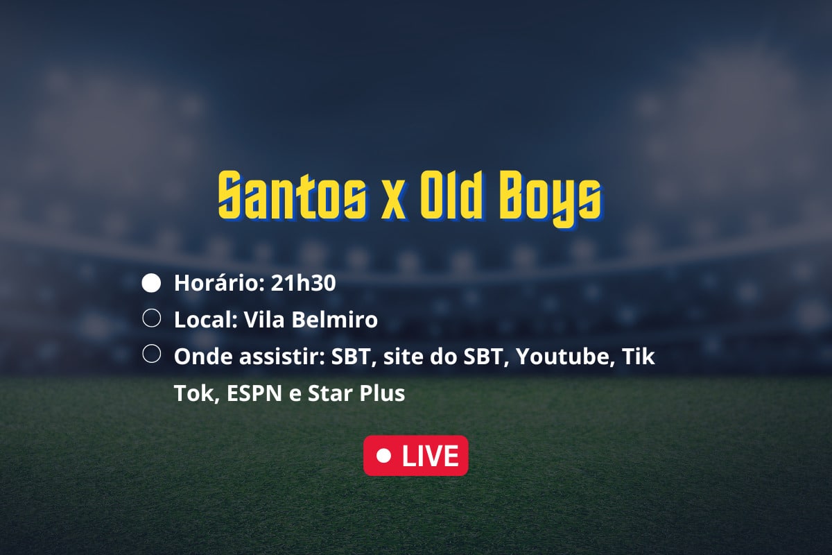 Que horas é o jogo do Santos x Newell's Old Boys no SBT 
