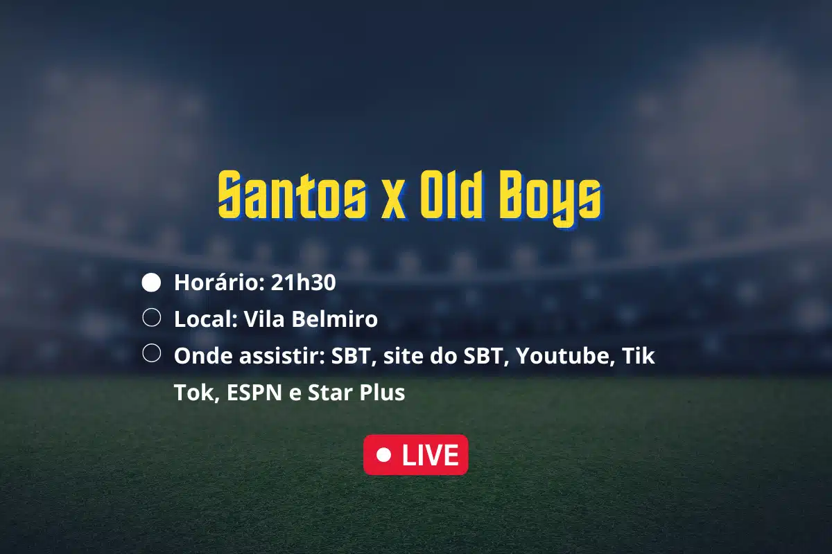 Que horas é o jogo do Santos x Newell's Old Boys no SBT