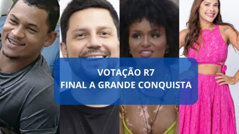 R7 votação A Grande Conquista final: quem vai ganhar o programa?