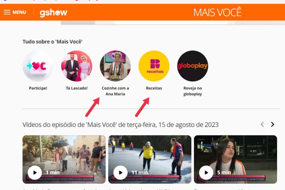 como assistir as receitas da ana