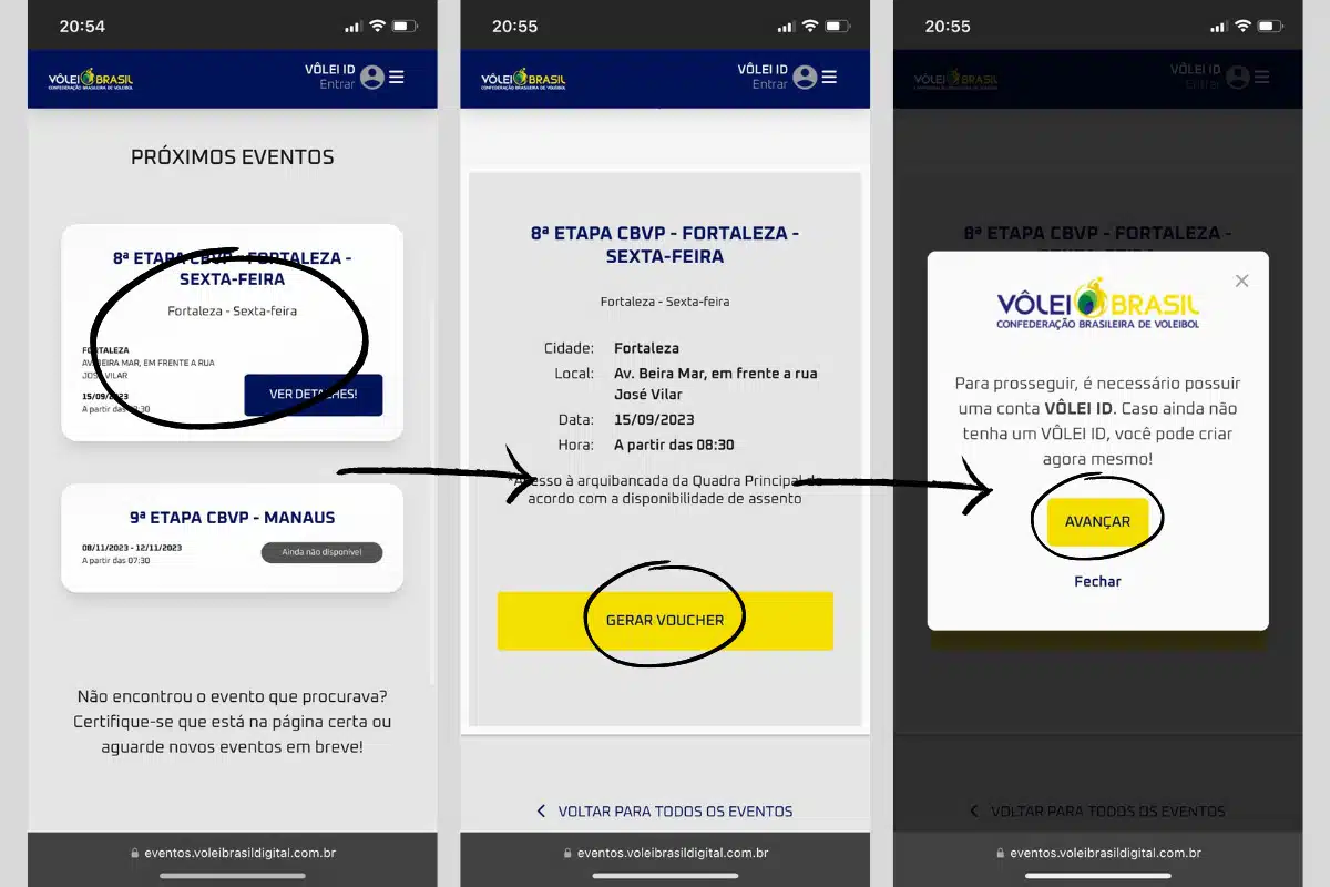 Como adquirir o ingresso do Circuito Brasileiro de Vôlei de Praia em Fortaleza 2023