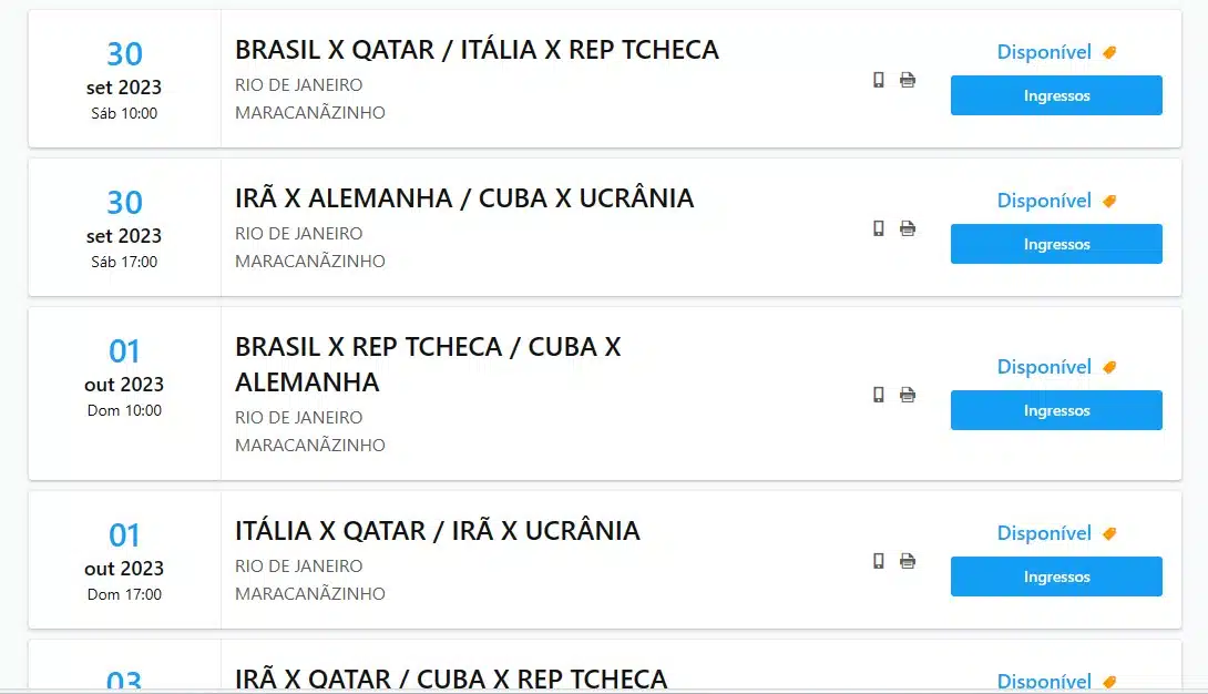 Ainda tem ingresso do Pré-Olímpico vôlei masculino no Rio de Janeiro