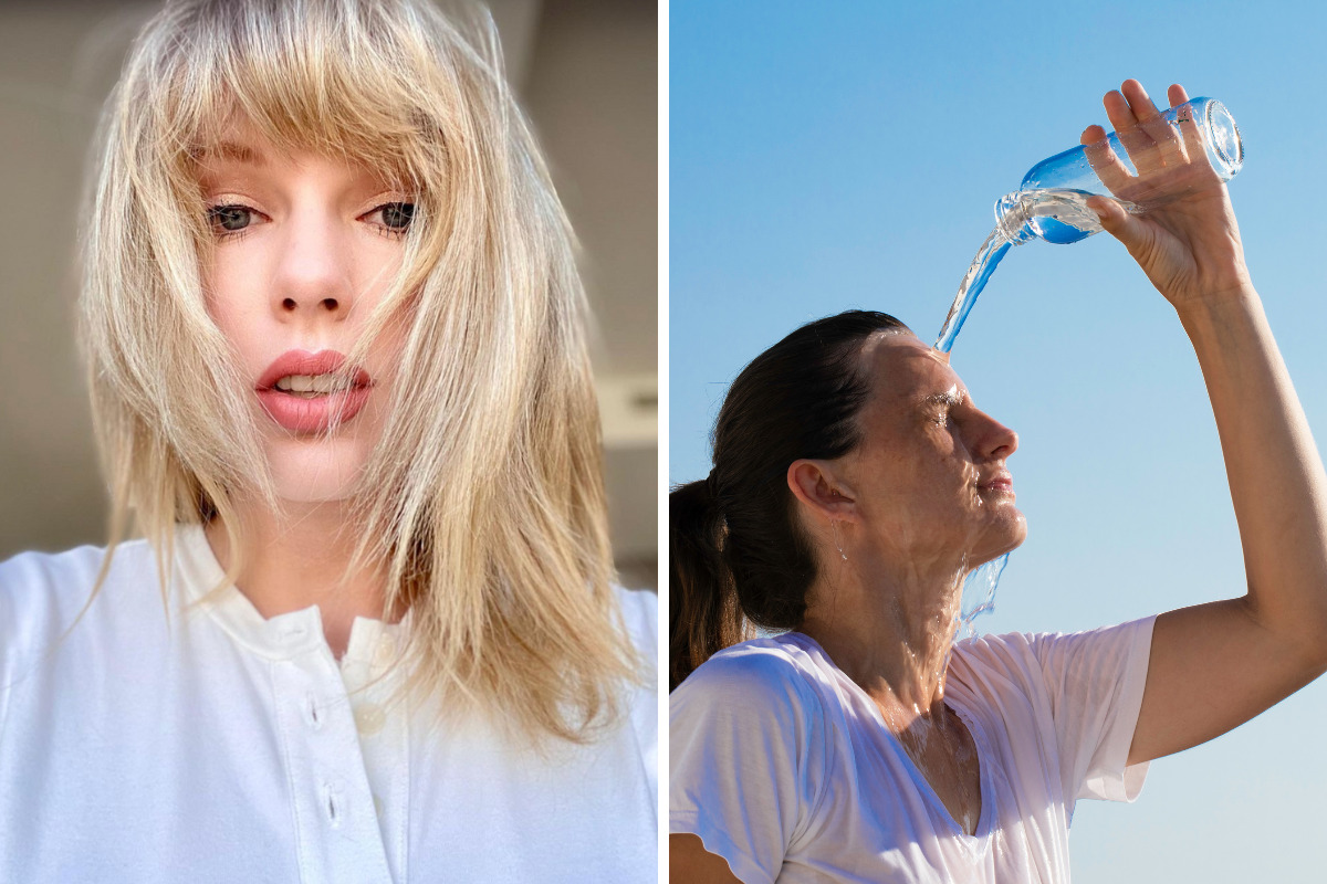 garrafa d'água no show da Taylor Swift