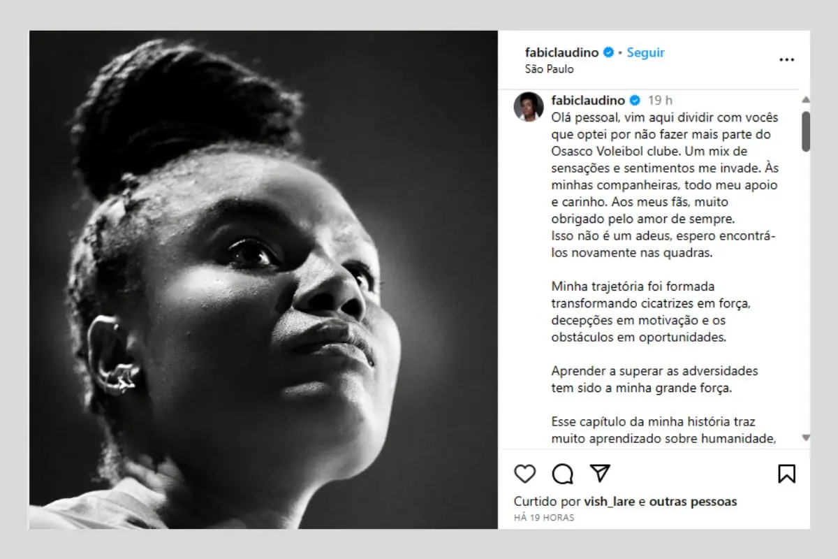 Por que a Fabiana saiu do Osasco de vôlei feminino