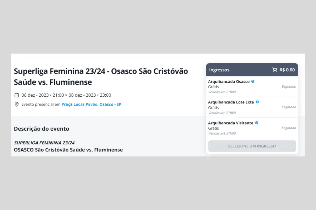 Onde assistir Osasco x Fluminense vôlei feminino ao vivo