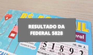 Imagem mostra Resultado da loteria Federal 5828 hoje