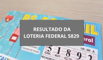 Imagem mostra Resultado da Loteria Federal 5829