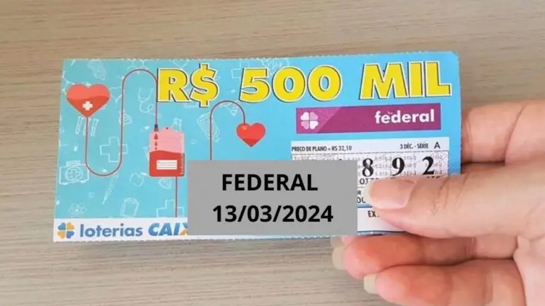 Sorteio da Loteria Federal 5848 nesta quarta-feira traz prêmio de R$ 500 mil