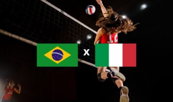 imagem mostra jogo do brasil vôlei feminino