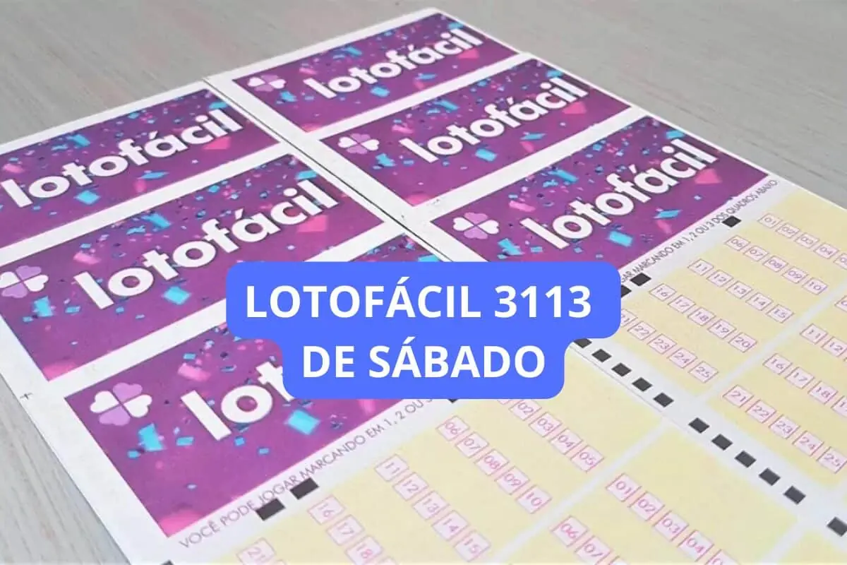 imagem mostra resultado da Lotofácil 3113