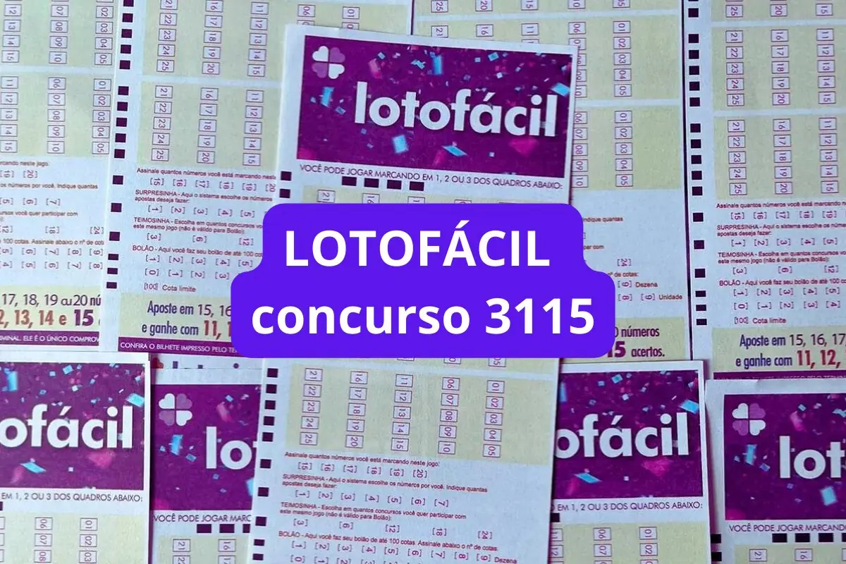 imagem do resultado da Lotofácil 3115