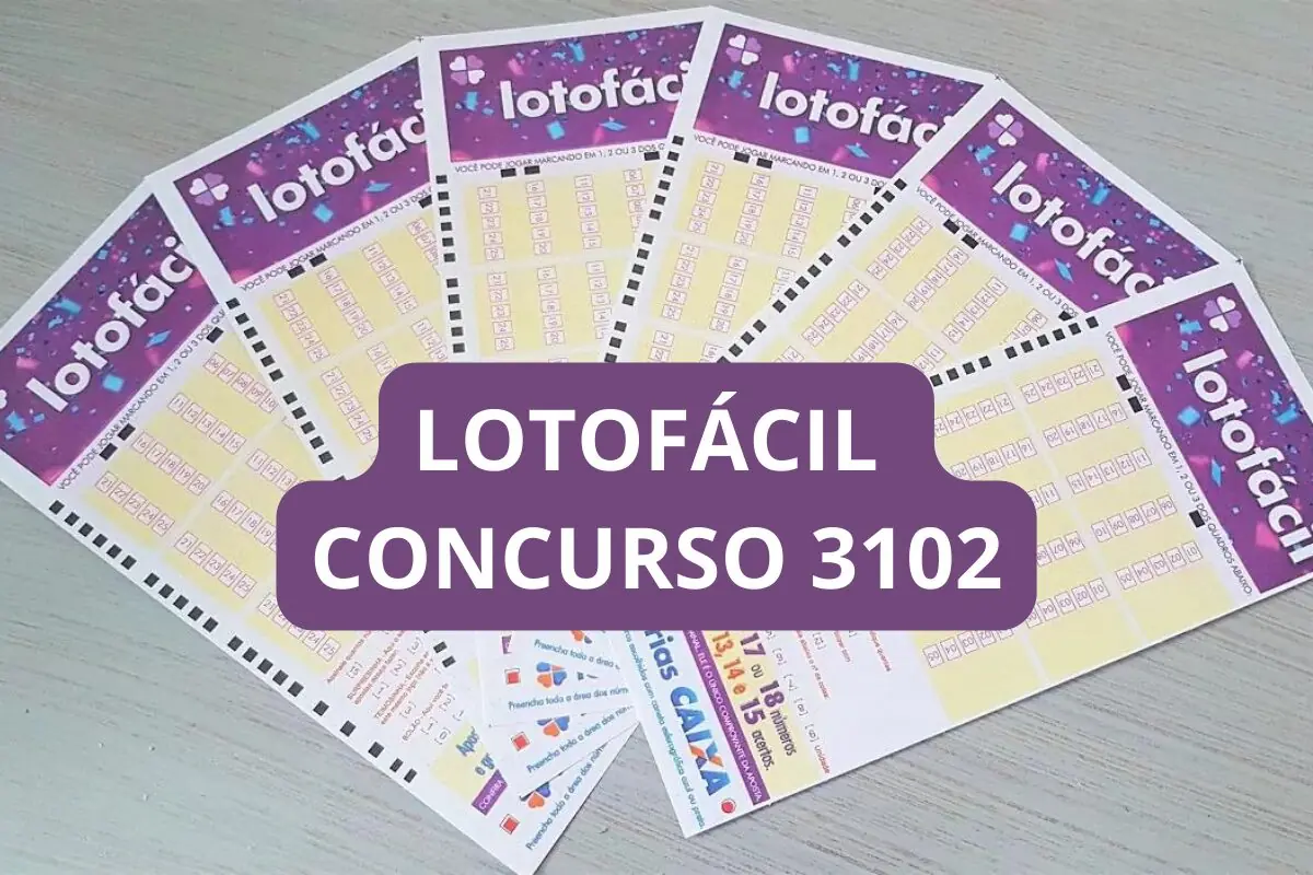 IMAGEM do resultado da Lotofácil 3102