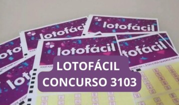 Imagem do resultado da Lotofácil 3103