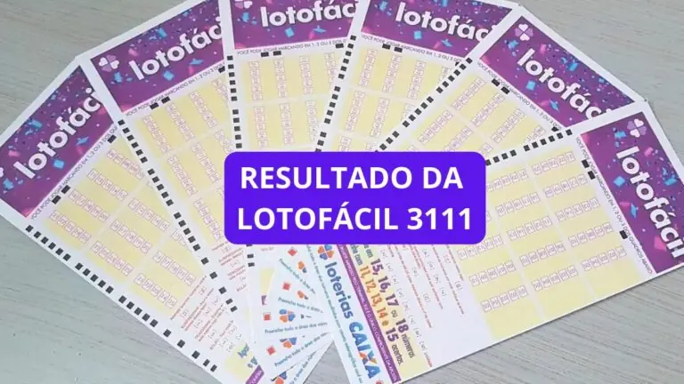 Saiu: Resultado da Lotofácil 3111 de quinta-feira e ganhadores (23/05/24)
