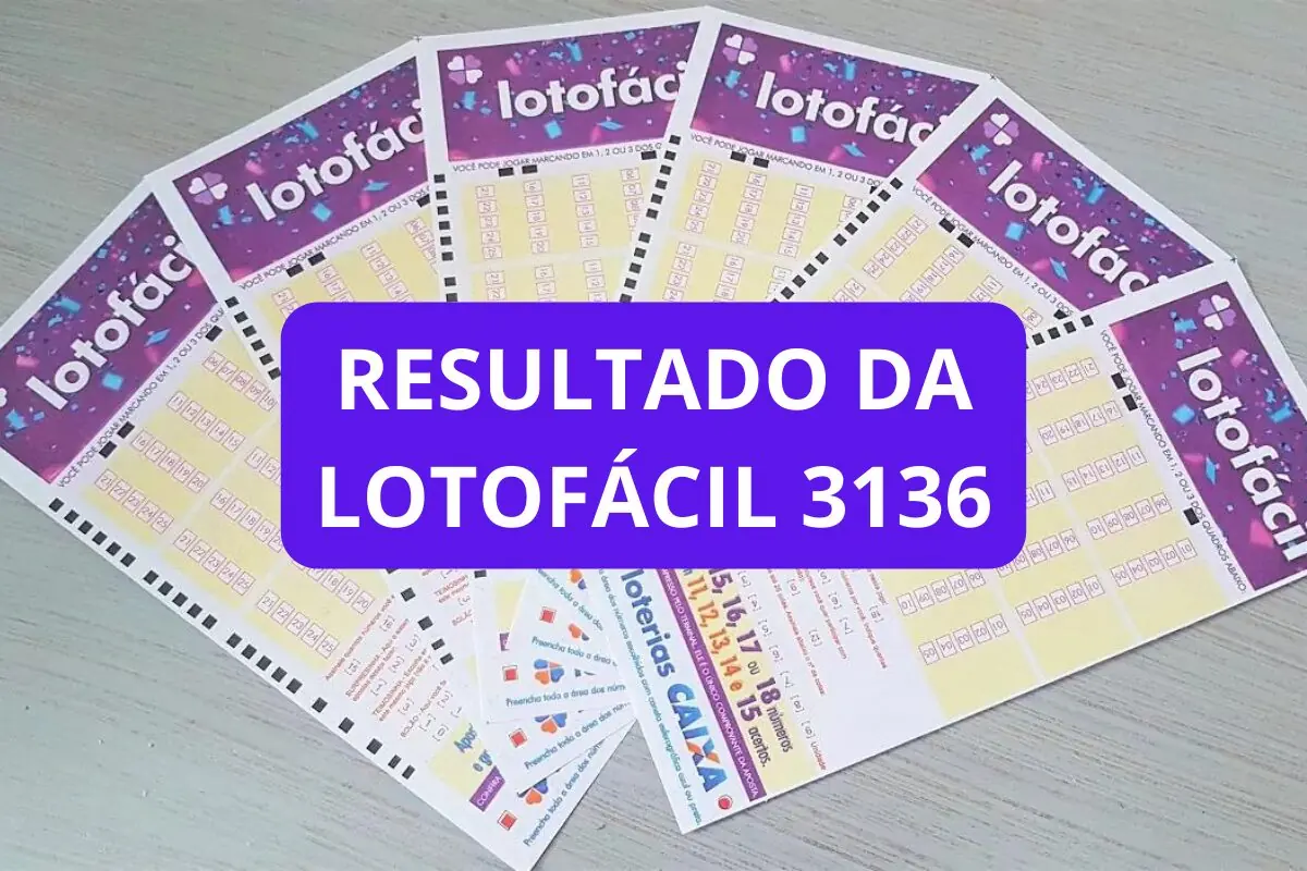 imagem mostra o resultado da Lotofácil