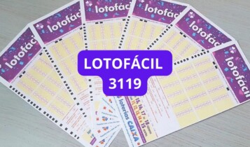 imagem do Sorteio do resultado da Lotofácil 3119