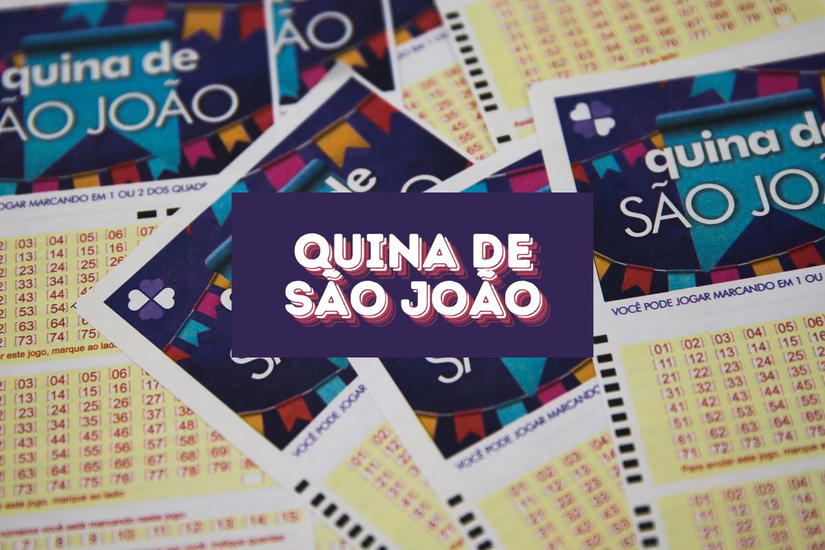 Imagem mostra aposta para o sorteio da Quina de São João 2024