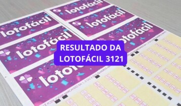 imagem do Sorteio do resultado da Lotofácil 3121