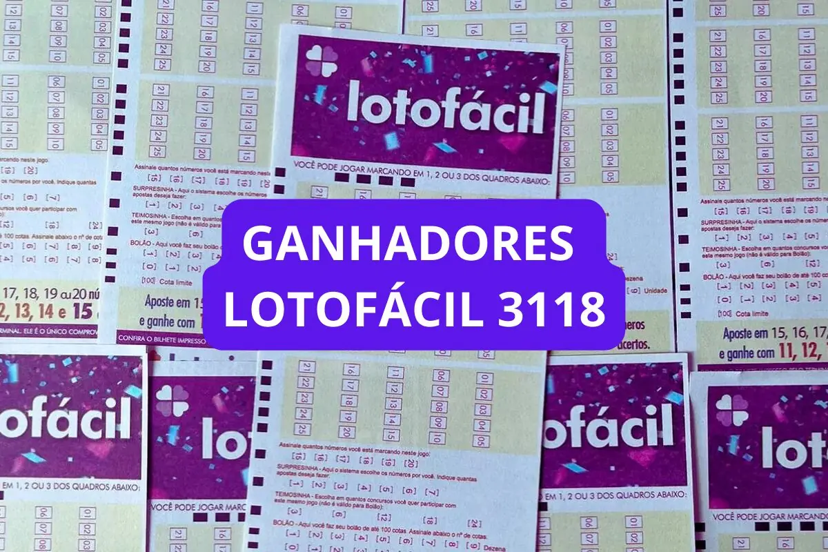 imagem mostra Sorteio do resultado da Lotofácil 3118