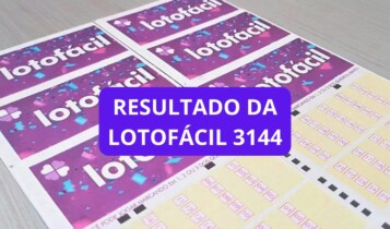 imagem mostra o resultado da lotofácil