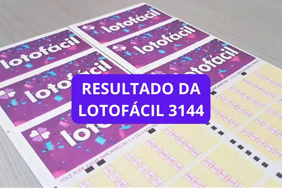 imagem mostra o resultado da lotofácil