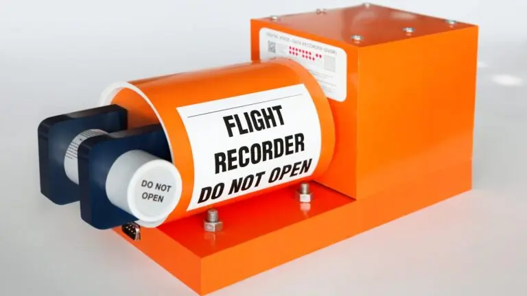 De que material é feita a caixa preta do avião e por que laranja?