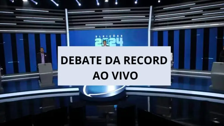Horário do debate da Record para Prefeitura SP: onde assistir ao vivo hoje (19/10)