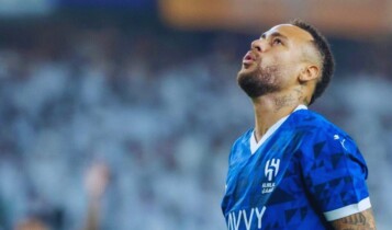 Imagem mostra o jogador neymar no jogo do Al Hilal